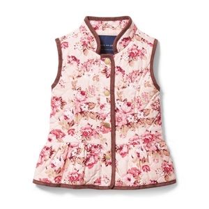 Janie and Jack Floral Quilted Vest